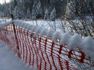 snow fence Whitemud Creek